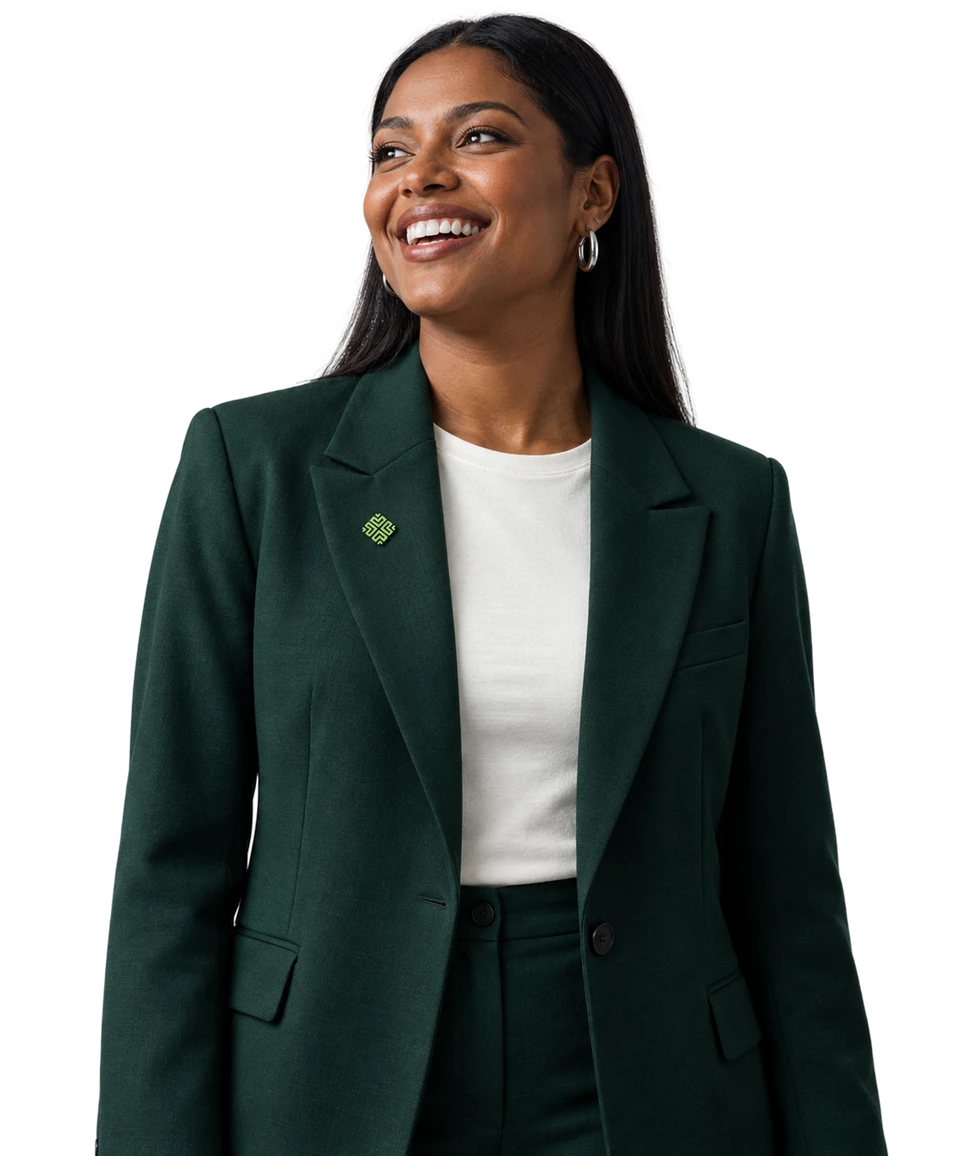 Profissional da Tupã com blazer verde